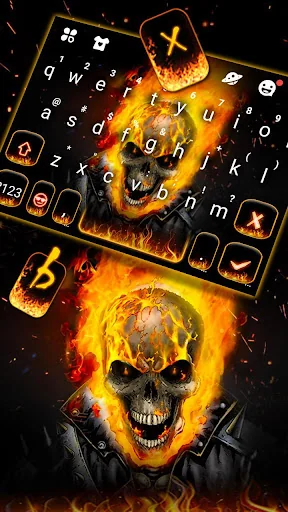 Fiery Ghost Skull Theme screenshot 2