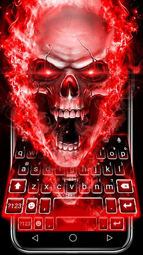 Fiery 3D Skull Theme
