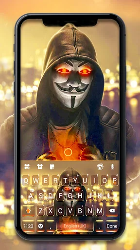 Fire Glow Anonymous Keyboard B