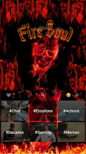 Fire Soul Skull Keyboard Theme screenshot 3