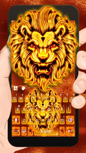 Flaming Fire Lion Keyboard The screenshot 1