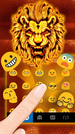 Flaming Fire Lion Keyboard The screenshot 2