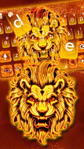Flaming Fire Lion Keyboard The screenshot 3