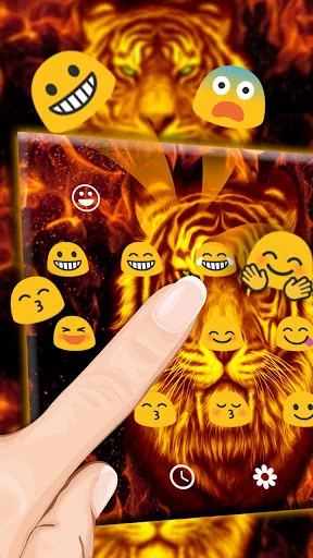 Flaming Tiger Keyboard Theme screenshot 2
