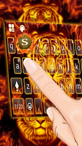 Flaming Tiger Keyboard Theme screenshot 3