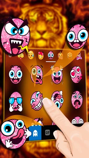 Flaming Tiger Keyboard Theme screenshot 4