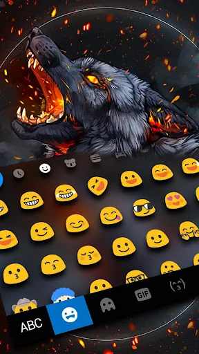 Flaming Wolf Keyboard Theme screenshot 3