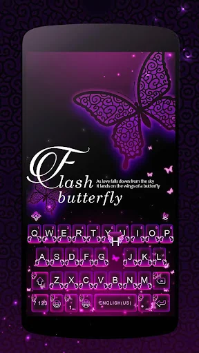 Flash Butterfly Keyboard Theme screenshot 1