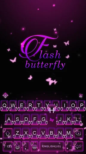 Flash Butterfly Keyboard Theme screenshot 2