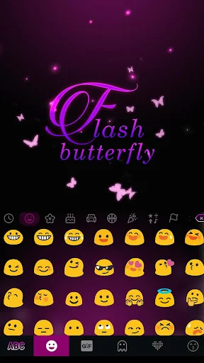 Flash Butterfly Keyboard Theme screenshot 3