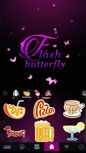 Flash Butterfly Keyboard Theme screenshot 4