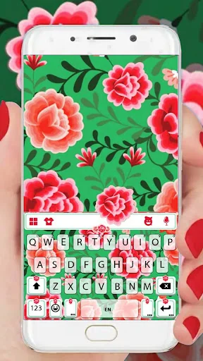 Folk Flower Pattern Keyboard T
