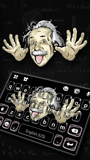 Funny Einstein Keyboard Backgr