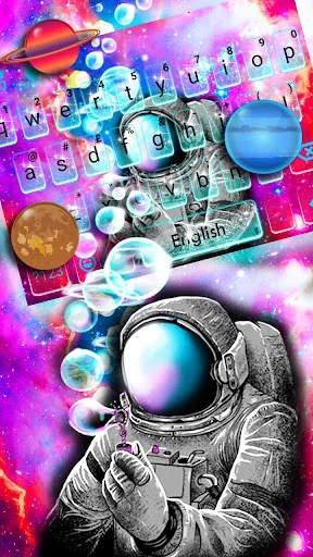 Galaxy Astronaut Keyboard Them