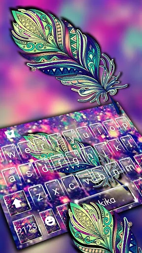 Galaxy Feather Keyboard Theme screenshot 1