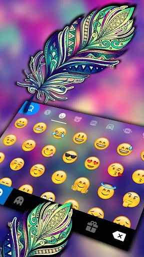 Galaxy Feather Keyboard Theme screenshot 3