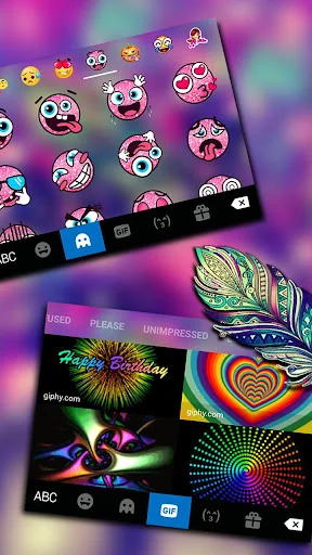 Galaxy Feather Keyboard Theme screenshot 4