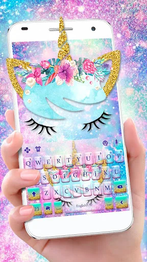 Galaxy Flower Unicorn Keyboard