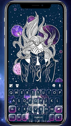 Galaxy Girl Keyboard Theme