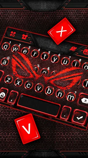 Gaming Red Tech Keyboard Theme screenshot 2