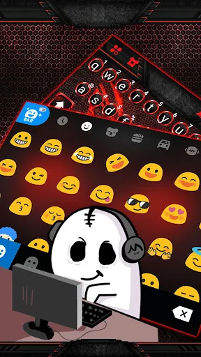 Gaming Red Tech Keyboard Theme screenshot 3