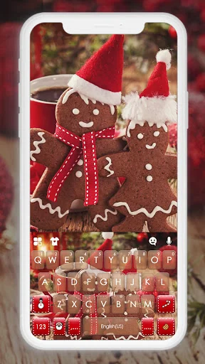 Gingerbread Man Keyboard Backg screenshot 1