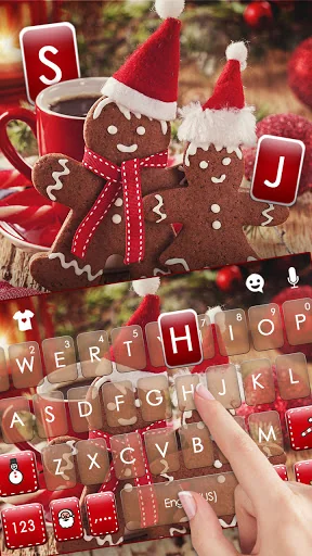 Gingerbread Man Keyboard Backg screenshot 2