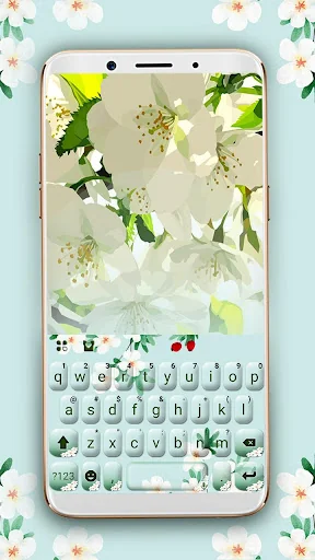 Girly Charming Floral Keyboard