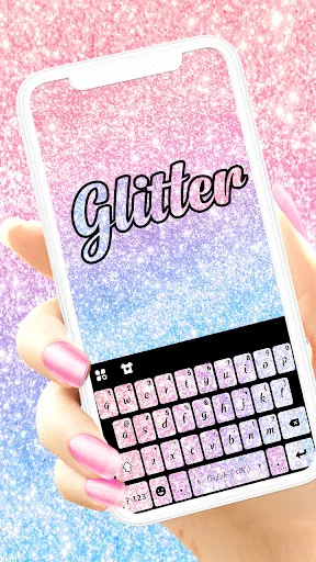 Glitter Gradient Keyboard Back