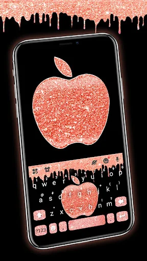 Glitter Rose Gold Keyboard The