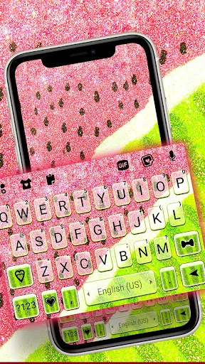 Glitter Watermelon Keyboard Ba