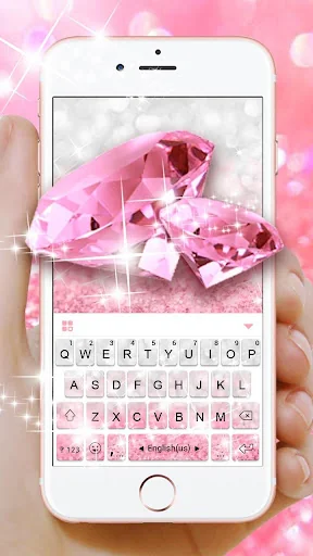 Glittering Pink Diamond Keyboa