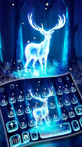 Glowing Forest Deer Keyboard T screenshot 1
