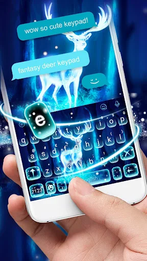 Glowing Forest Deer Keyboard T screenshot 2