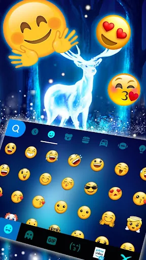 Glowing Forest Deer Keyboard T screenshot 3