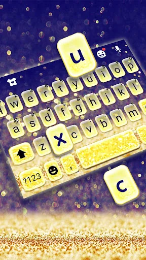 Gold Glitter Gradient Keyboard