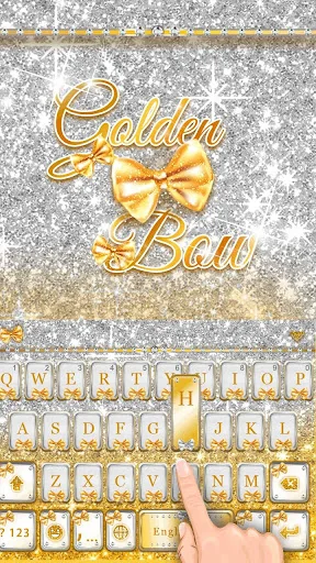 Golden Bow Keyboard Theme screenshot 2