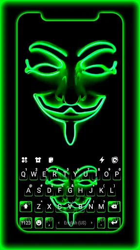 Green Anonymous Keyboard Backg