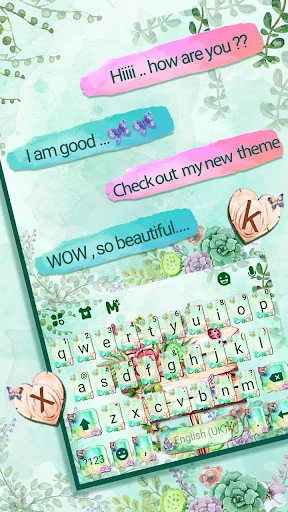 Green Floral Garden Keyboard T