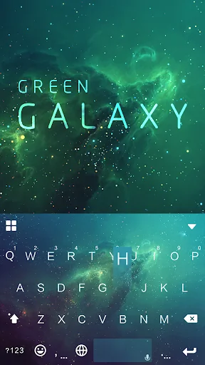 Green Galaxy Keyboard Theme