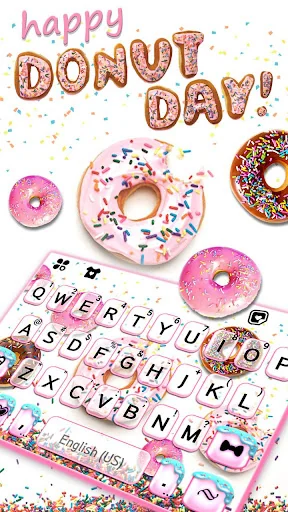 Happy Donut Day Keyboard Backg
