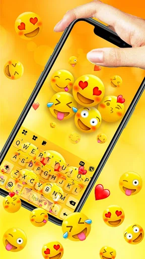 Happy Emojis Gravity Keyboard 