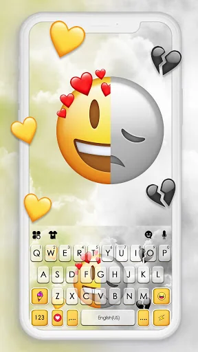 Happy Sad Emoji Keyboard Backg