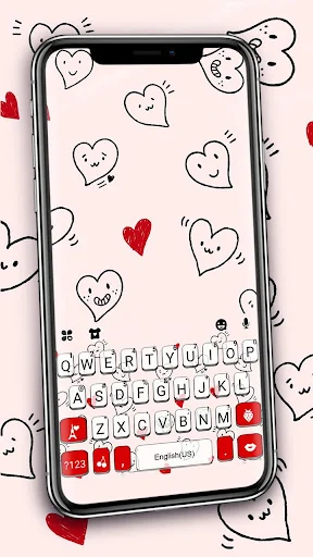 Hearts Doodles Theme