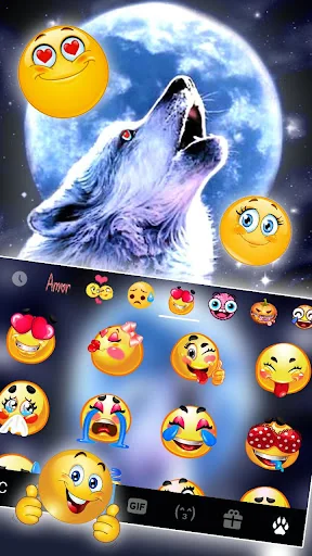 Howling Wolf Moon Keyboard The screenshot 3