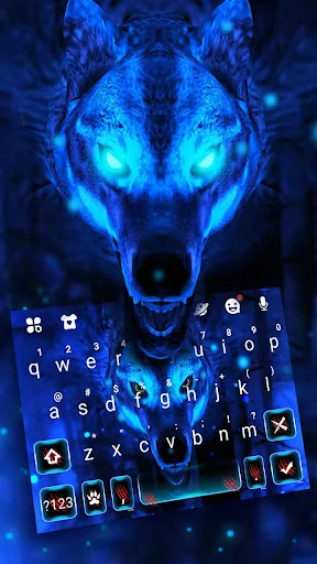 Ice Wolf 3D Keyboard Theme screenshot 1