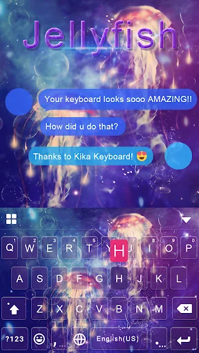 Jellyfish Kika Keyboard Theme screenshot 1
