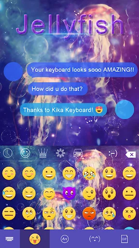 Jellyfish Kika Keyboard Theme screenshot 2