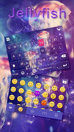 Jellyfish Kika Keyboard Theme screenshot 3