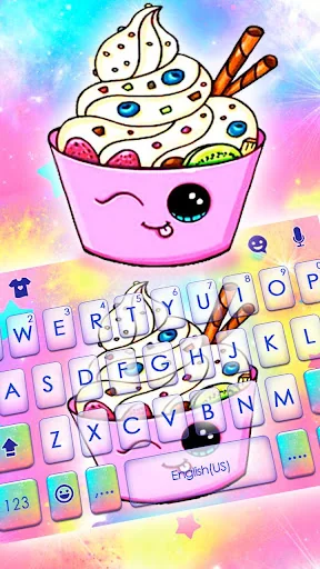 Kawaii Ice Cream Keyboard Them